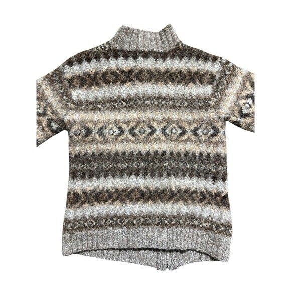 Vtg Lauren Ralph Lauren FairIsle Nordic Full Zip Llama Wool Sweater Cardigan S - Picture 9 of 12